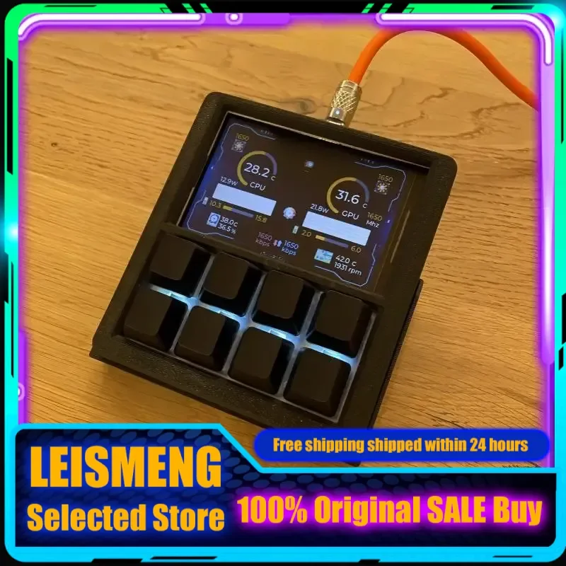 NEW Designer Shortcut Keyboard Programmable With Screen RGB Streamdeck Desktop Smart Console USB Sub-Screen Tablet Laptop Office