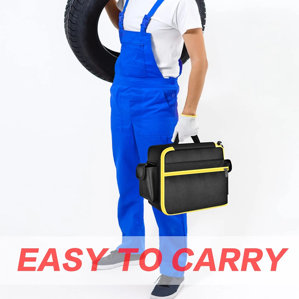 Custodia per borsa per compressore d'aria con tasca Borsa da viaggio Strumenti senza fili Portaoggetti Organizzatore per gonfiatore di pneumatici Dewalt 20V MAX DCC020IB