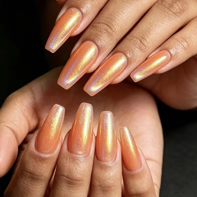 Xiaoks Sunset Orange Mermaid F - Nail Art Orange ulasan dan harga