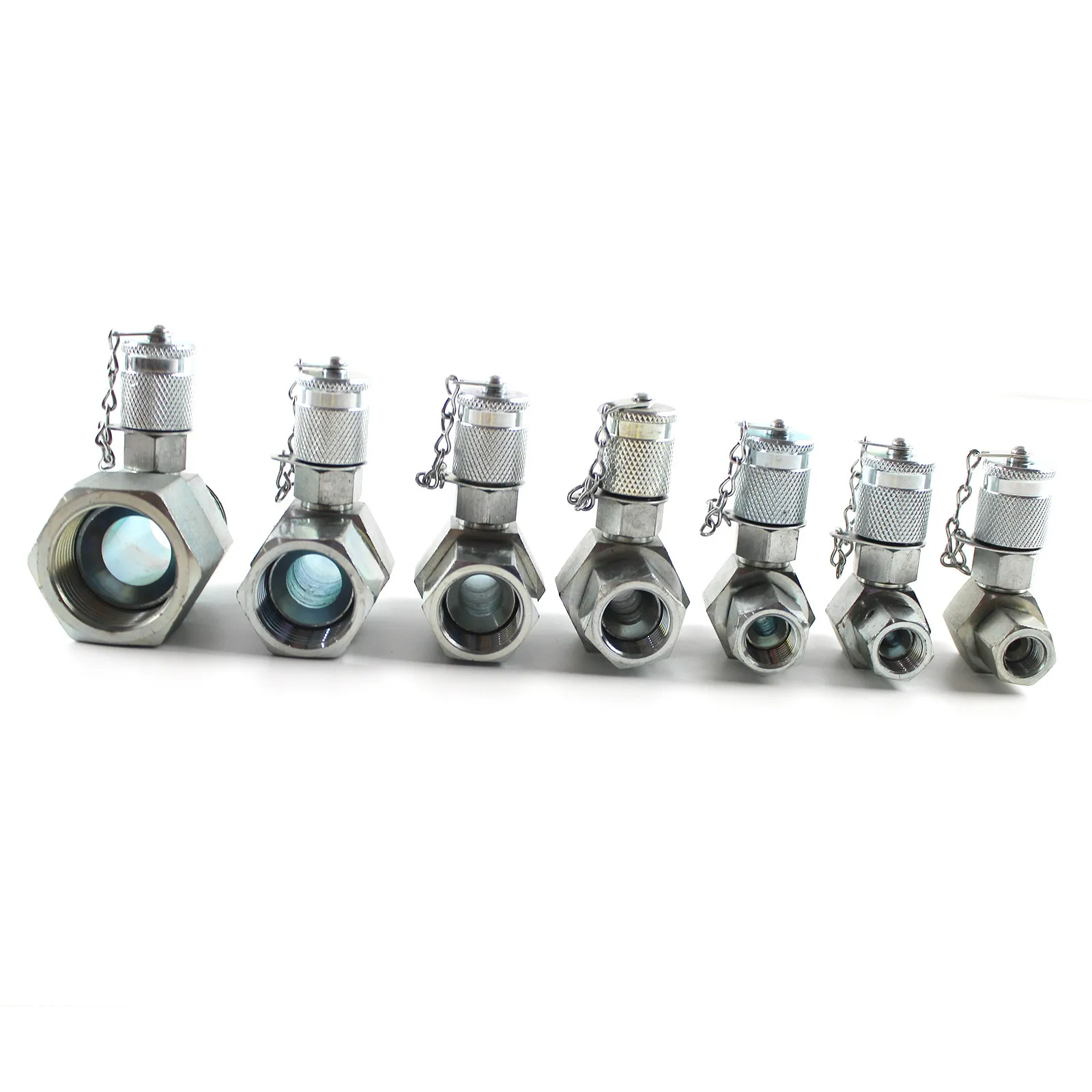 7x/ensemble t-shirts de course pivotants hydrauliques JIC 37 °   Point d'accouplement de test série 1-5/16, 1-1/16, 7/8, 3/4, 9/16, 1/2, 7/16 pour pelle UNF