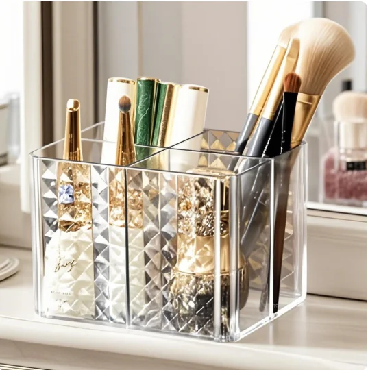 

Lipstick Storage Holder Clear Acrylic Makeup Brush Holder Desk Cosmetic Organiser Lipstick Storage Cosmetic storage box