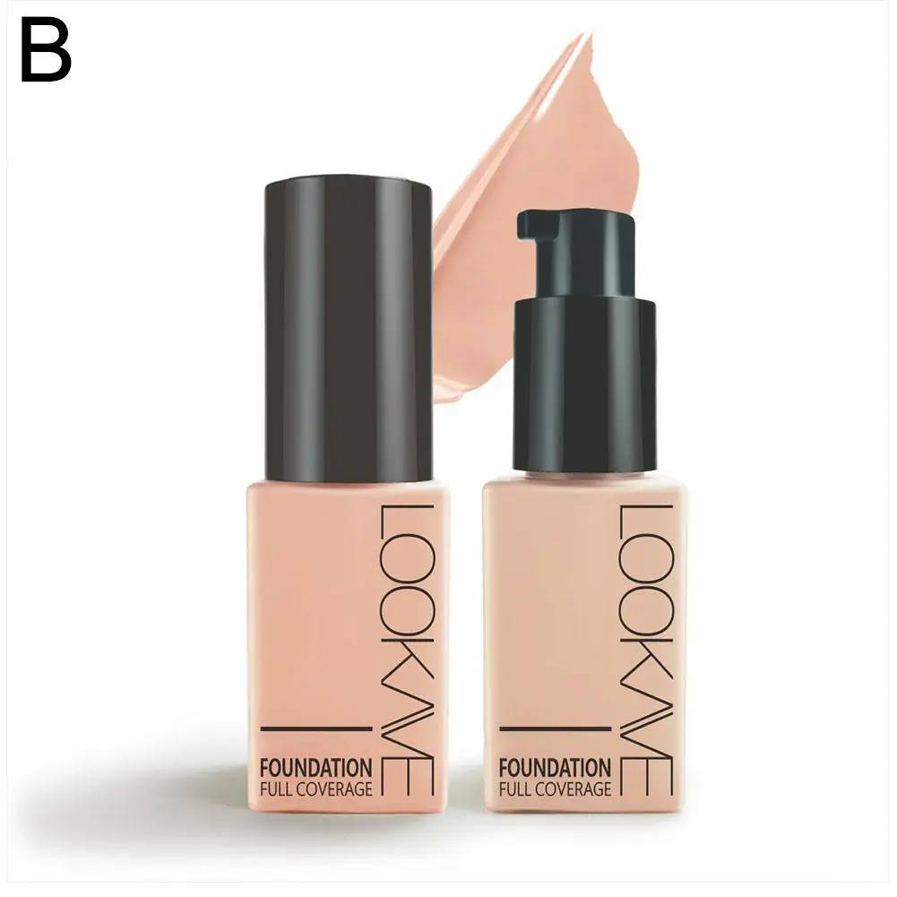 Liquid Foundation Effective Concealer High Coverage Makeup Professional Cosmetics Cream Waterproof Sweat-resistant B L4l1