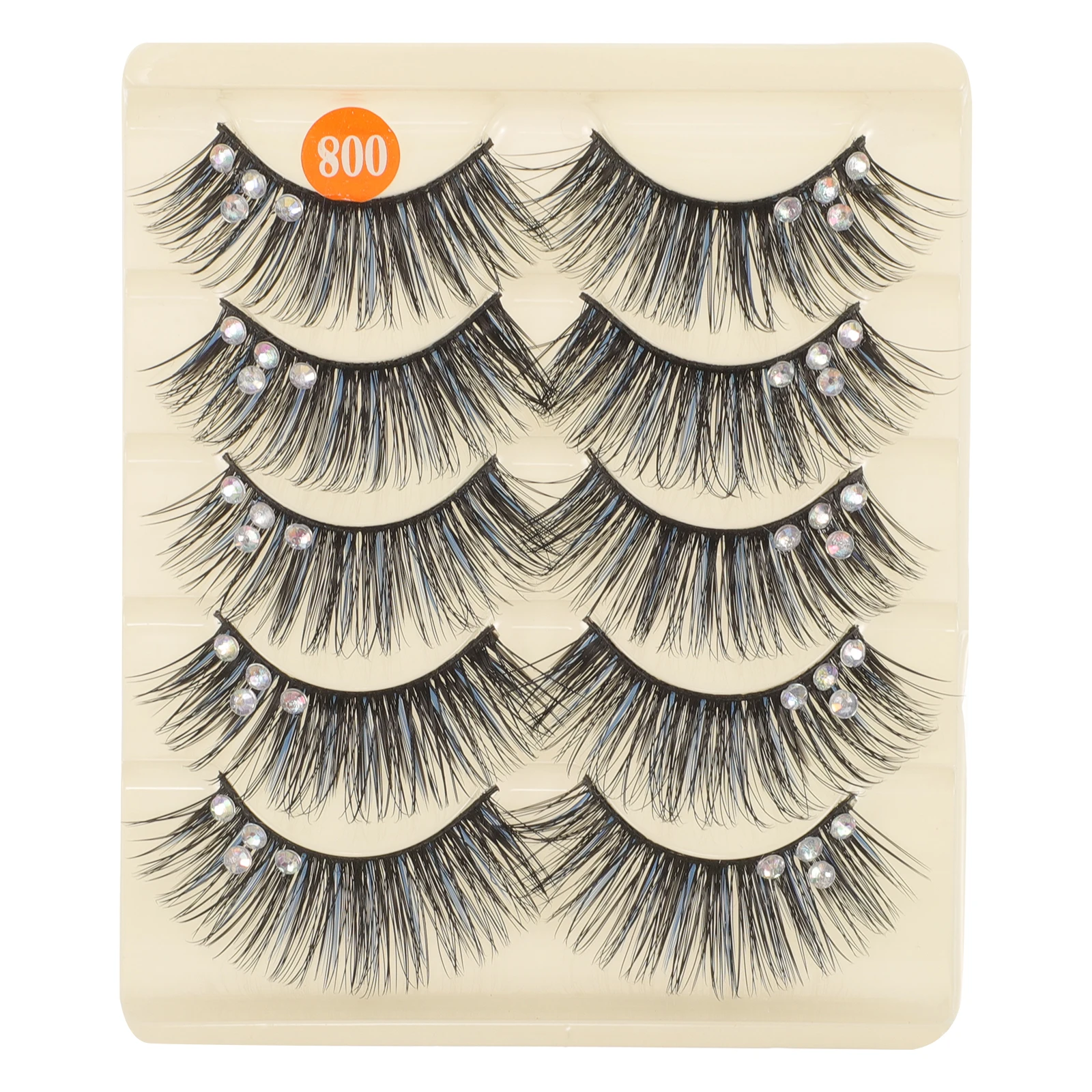 5 أزواج من الرموش الصناعية الطبيعية الفردية خفيفة الوزن ليس من السهل تشويه مجموعة إكسسوارات المكياج النسائية