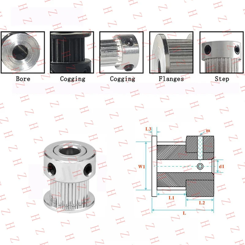 

U+16 Teeth 2GT/GT2 Timing Pulley Bore 3/4/5/6mm for Belt width 6/7/9/10/15mm 16T【Wholesale private message sellers】