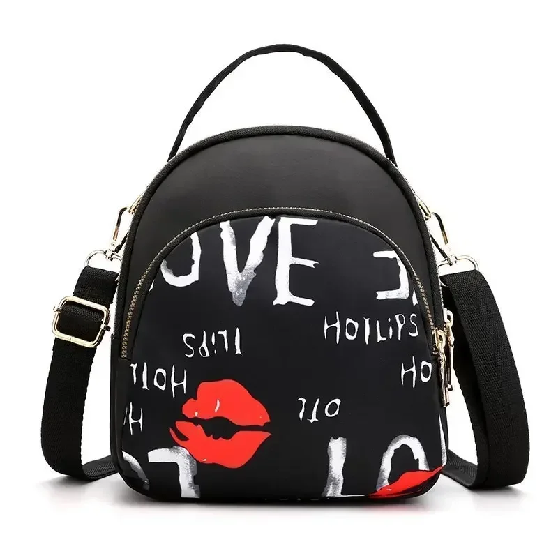 

Women's Printing Bucket Bag Zipper Backpack Messenger Bags Literary Artistic Simple Waterproof Handbag