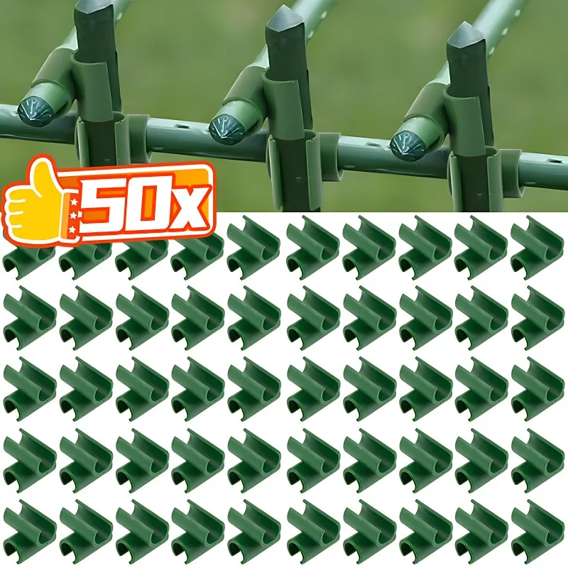 

5-50Pcs Garden Cross Clip Plastic Fastener Plant Support Connecter Clamp Rod Plant Grafting Garden Frame Rod Connector Supplies