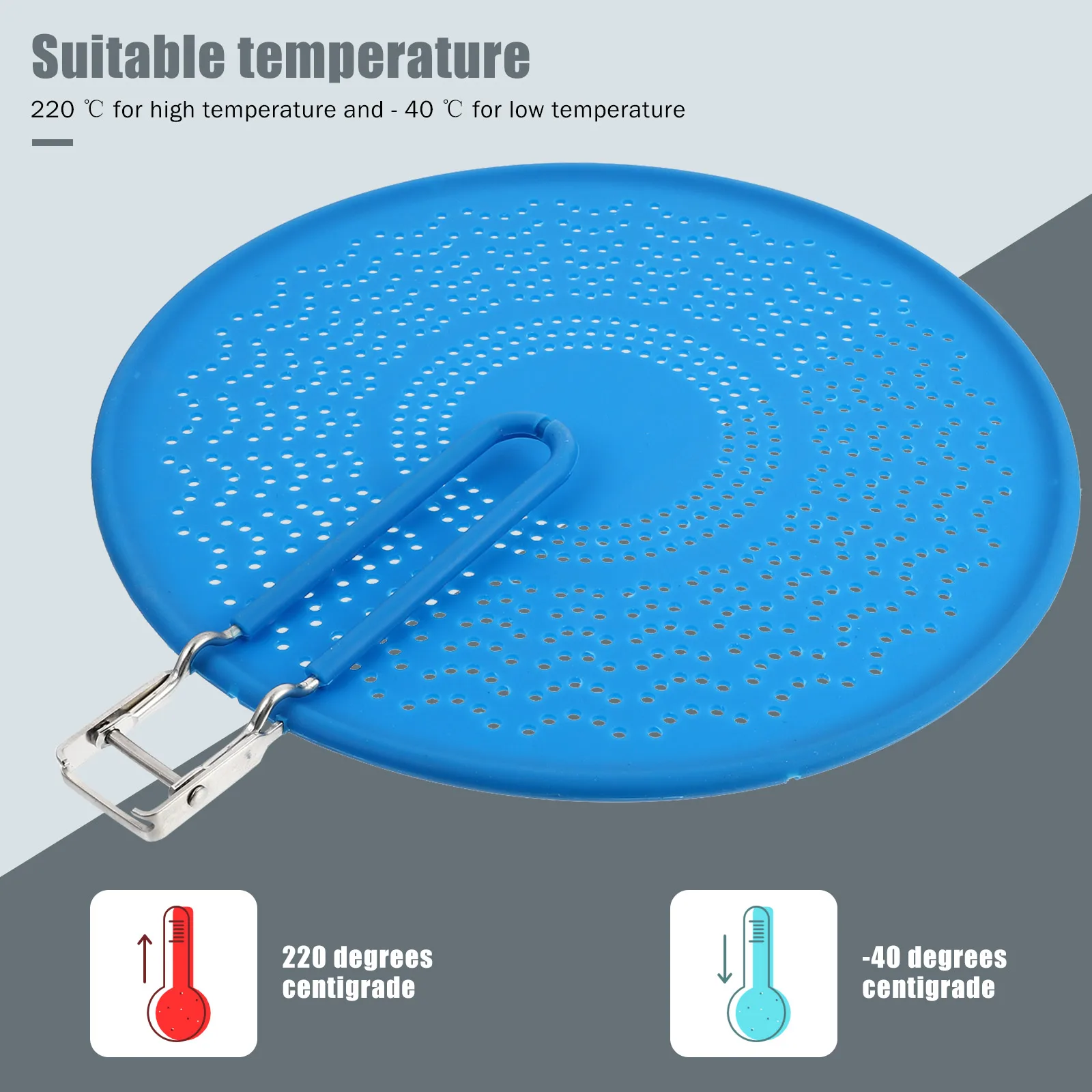 

1Pcs Silicone Oil Splatter Guard Heat Resistant Mesh Pan Cover Oil Splash Protection Splatter Screen Oil-Splash Guard