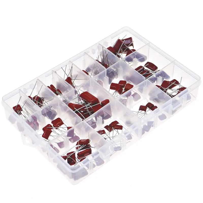 150pcs CBB Polypropylene Film capacitor 10nf-68nf 400v 630v CBB Capacitors Assortment Kit 10nF 22nF 47nF 100nF 220nF 470nF 560nF