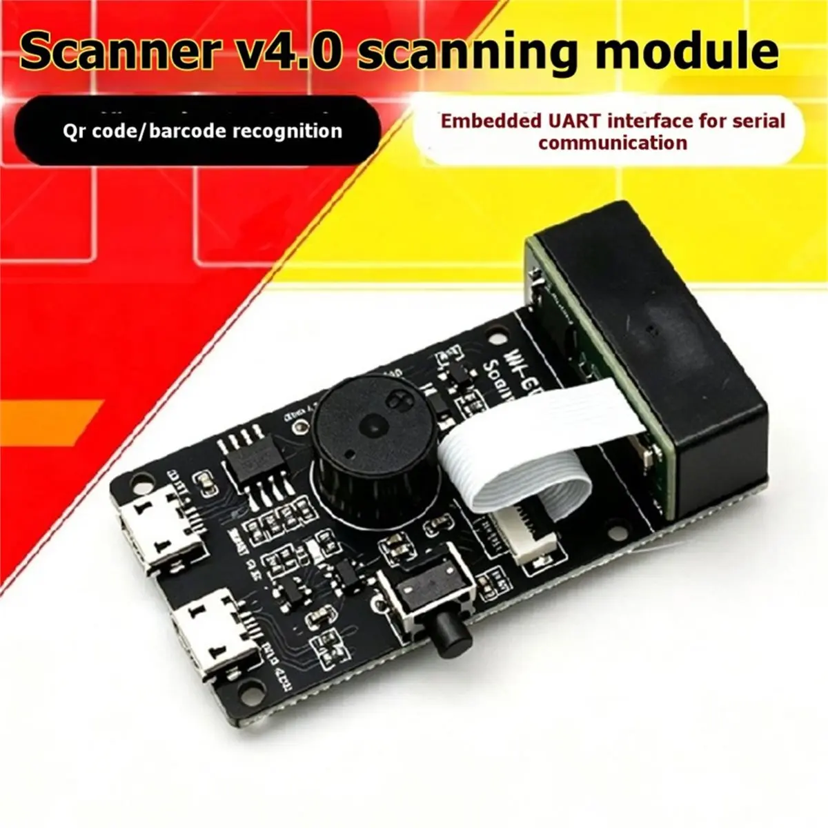 Scanner V4.0 Serial Embedded 2D Barcode Scanning Engine Recognition Module Dock Scanner