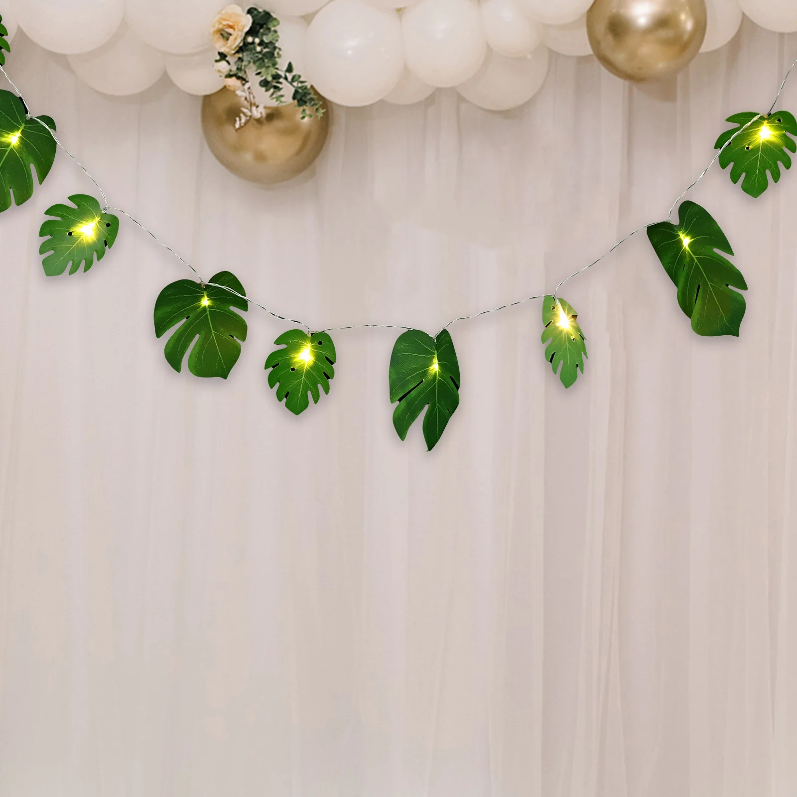 

Simulation Leaf String Light Pendant High Temperature Resistant Fake Leaf Decors Outdoor Wedding Party Garden Festival