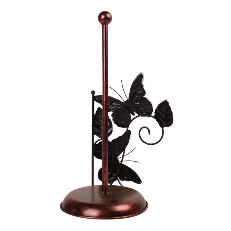 

Sturdy Iron Butterfly Tissue Stand Portable Paper Rack for Functional Home Use