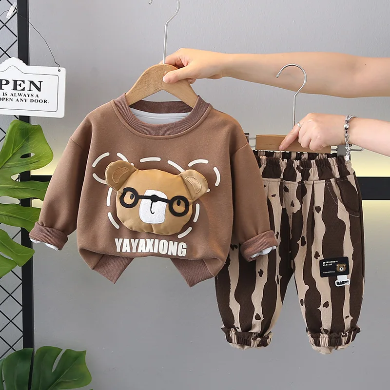 

New Autumn Baby Girls Clothes Suit Children Boys Cartoon T-Shirt Pants 2Pcs/Sets Kids Clothing Infant Costume Toddler Tracksuits