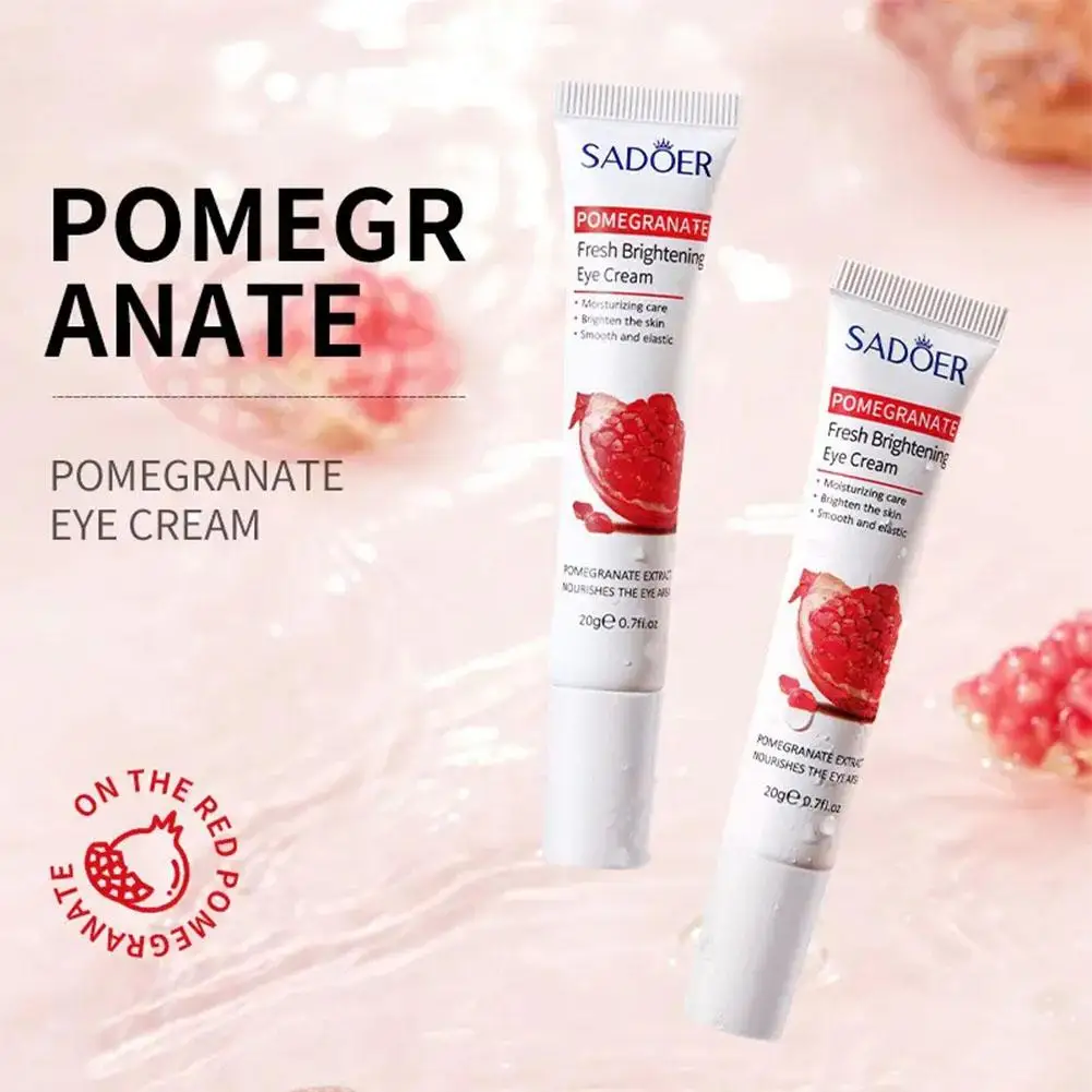 Crema hidratante de ojos con vitamina C, Granada, 20g, fina y suave, mejora las ojeras, granos de círculos desalpinizantes, L0j6