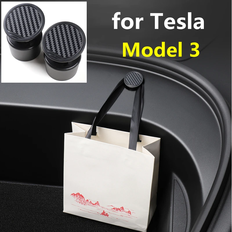 

Car Functional Interior Accessories for Tesla Model 3 2021 Front Spare Box Organize Hook Model3 Front Trunk Box Hook Car Stuff