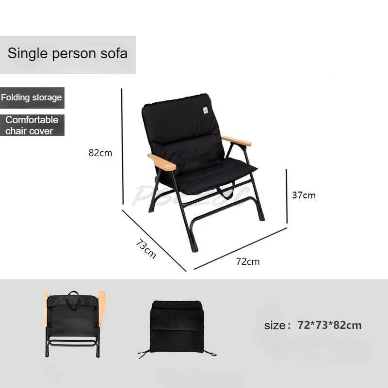 Outdoor Camping Portable Folding Chair Aluminum Alloy Picnic Fishing Leisure Chair Double Sofa Chair