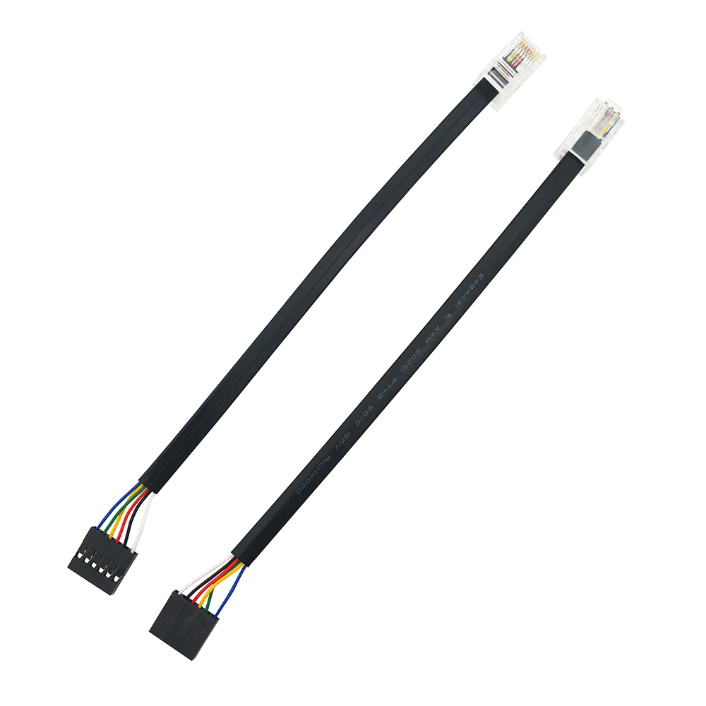 موصل RJ45 8P8C إلى كابل رأس دوبونت DP 6P وصلة سلك تمديد مسطحة