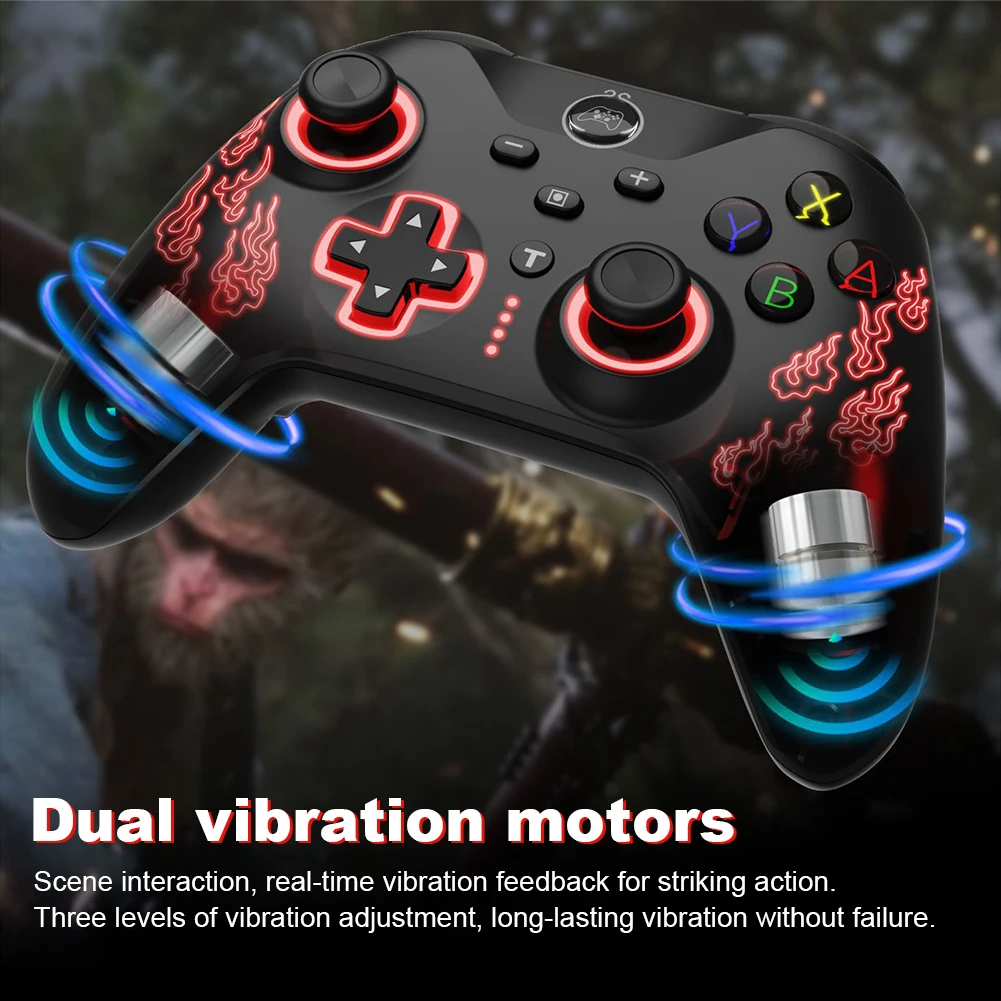 لوحة ألعاب لاسلكية مع ضوء RGB ، أسود ، أسطورة ووكونغ ، لاسلكي ، سلكي ، وحدة تحكم الألعاب للأندرويد ، البخار ، التبديل