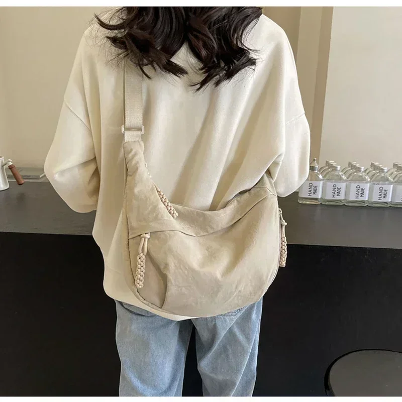 Pequeno náilon crescente crossbody bolsas saco hobos grande capacidade casual ombro fanny packs sacos para mulheres homens atacado