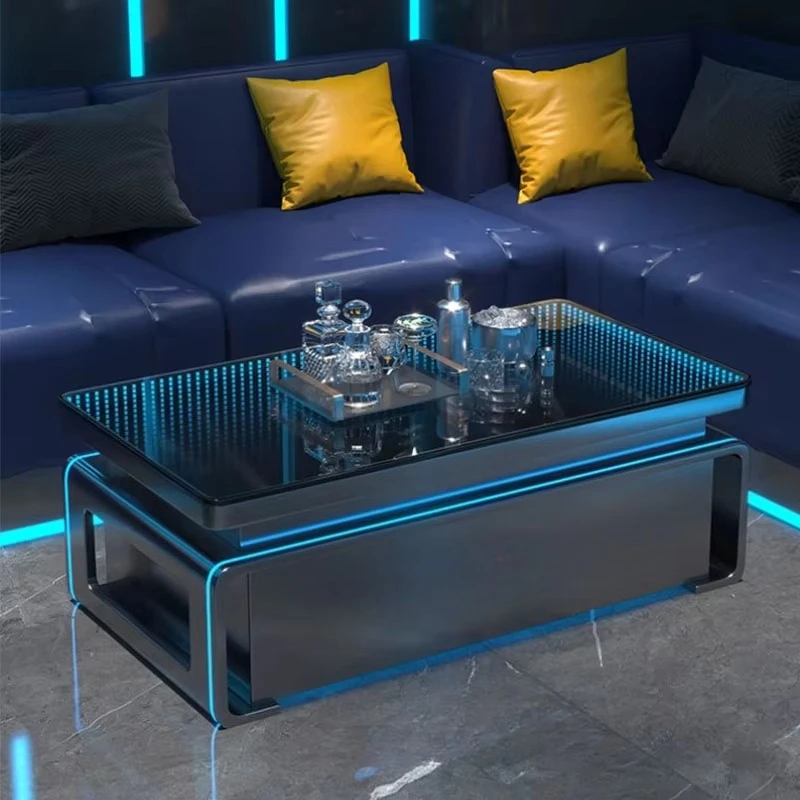 

Высокое качество бар, ночной клуб, паб, бистро, гостиная, светодиодный стол из нержавеющей стали, закаленное стекло, индивидуальный логотип, цветной светильник RGB