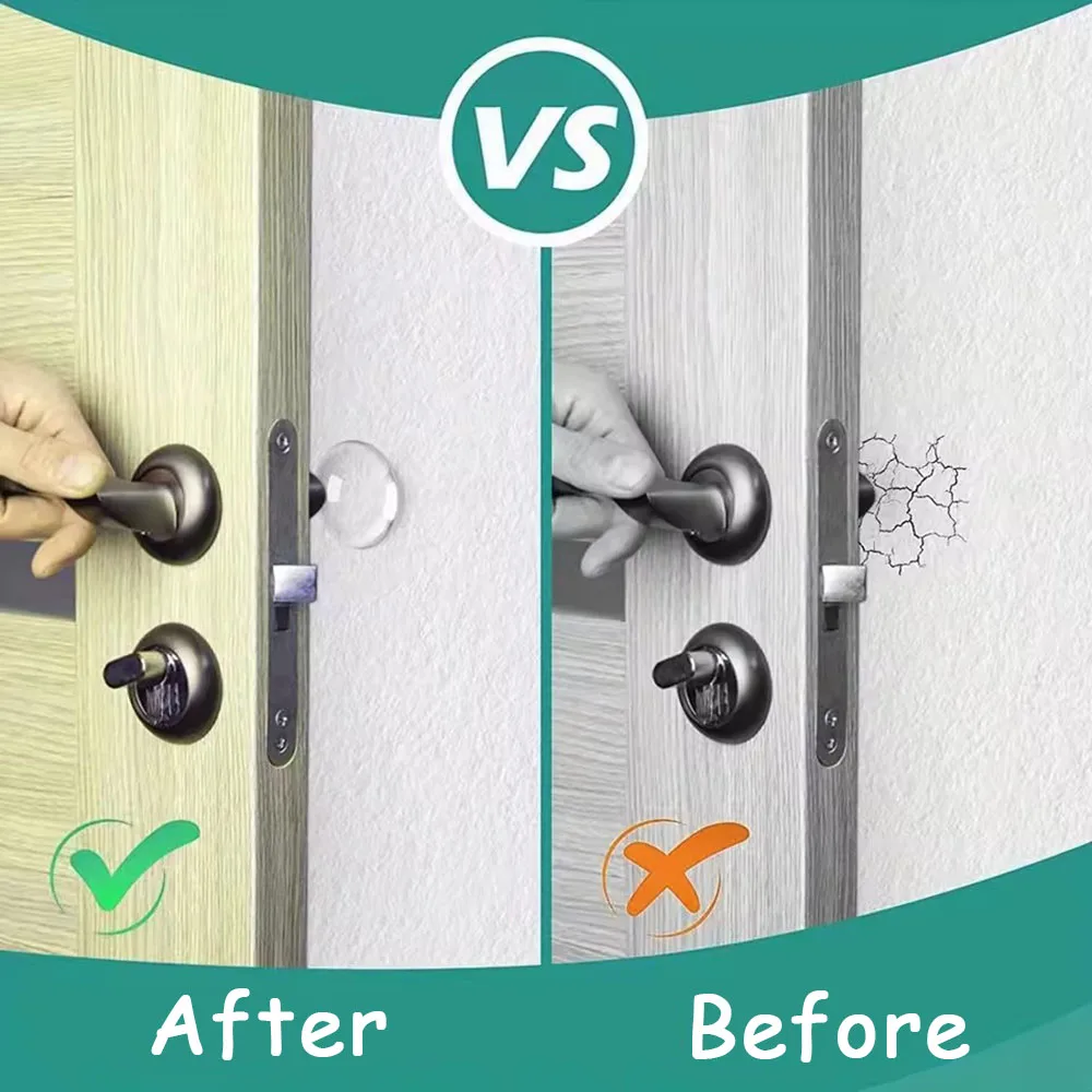 6 قطعة سيليكون الباب سدادة ملصقات كتم المضادة للصدمات الخمار جدار حامي ذاتية اللصق الباب اليد الوفير المكونات الواقية