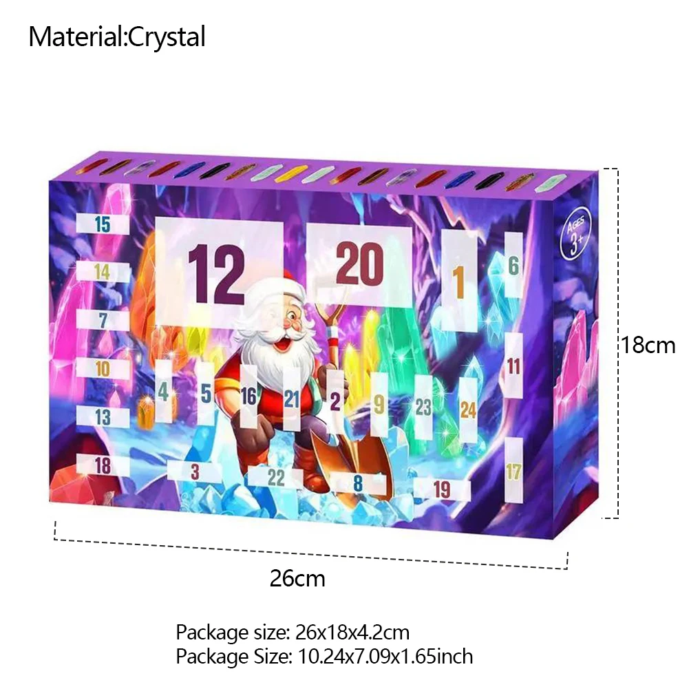 Crystal Advent Calendar 2024 24 Days Christmas Countdown Calendar Christmas Advent Calendar Christmas Gift for Teen Adults