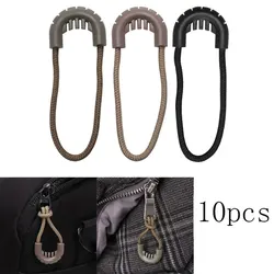 10 Pcs EDC Multi-purpose Zip Zipper Pulls Cord Rope For Outdoor Travel Clothing Backpack Anti-theft Zip Tails Security Buckle