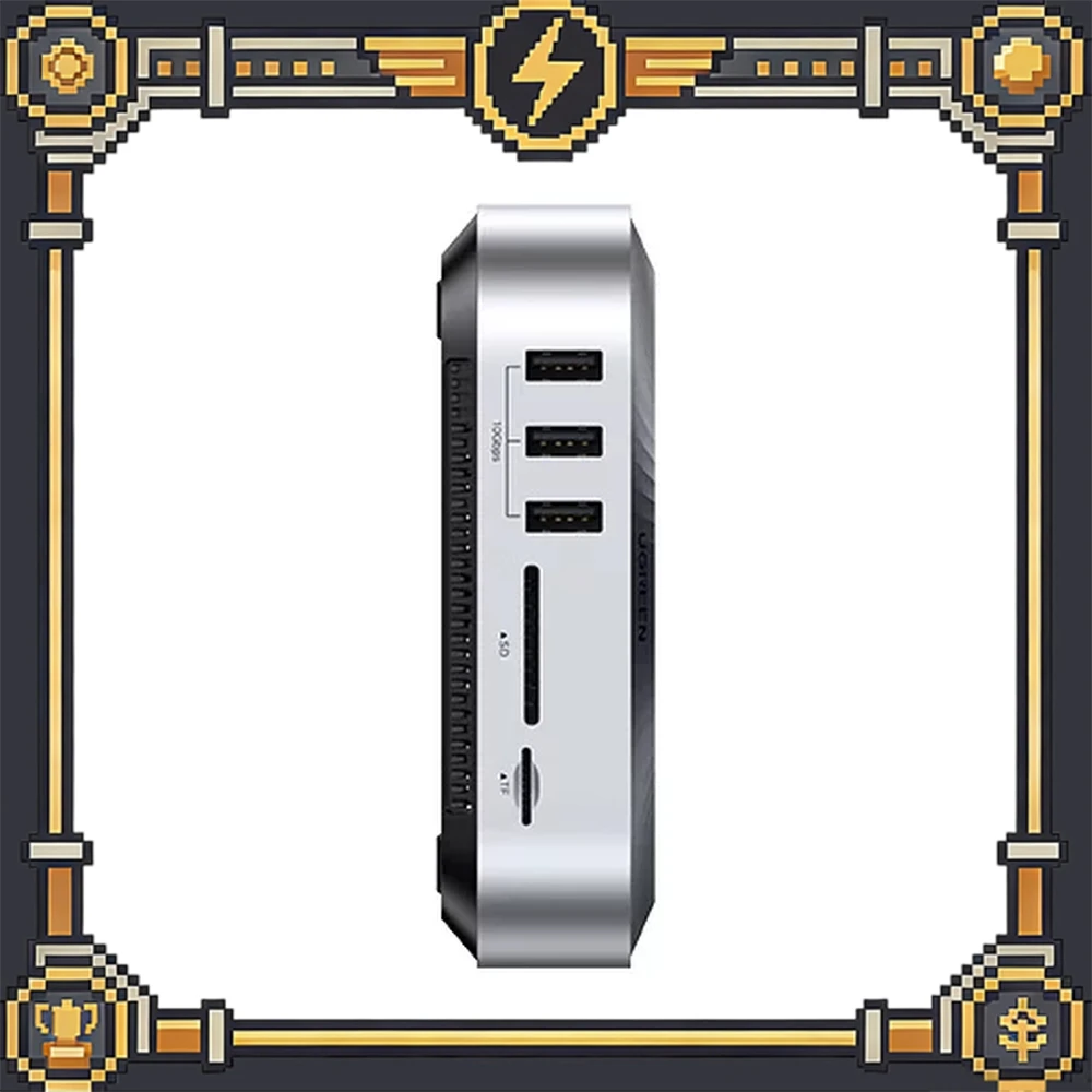 UGREEN 95503 USB-C Hub M.2 NVMe SSD Enclosure 40Gbps Dock HDMI 2.1 8K30Hz USB 3.2 SD TF Reader for Mac mini M4 M4 Pro