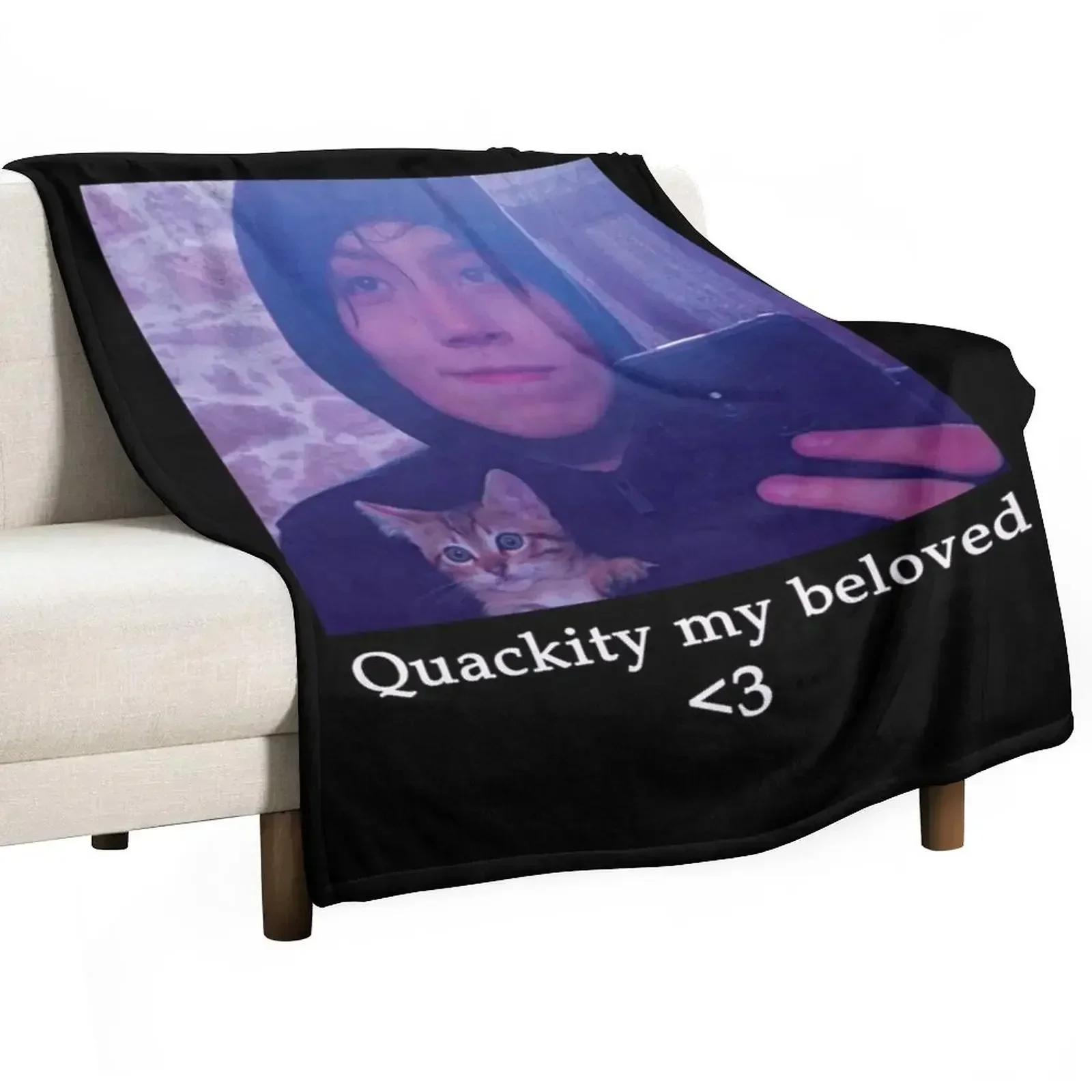 

Quackity my beloved | Beloved Quackity | Dream SMP Throw Blanket Shaggy Furry Soft Blanket for Bedroom Living Room