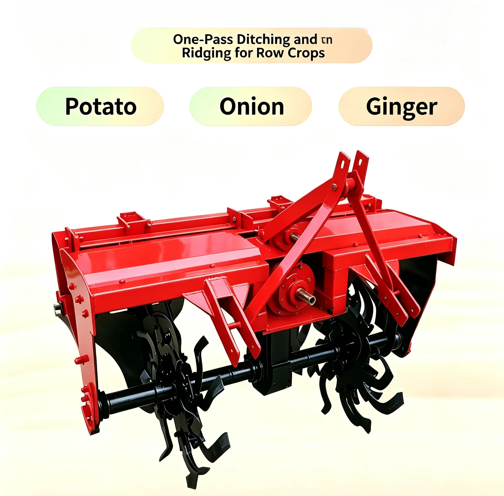 -For Deep Furrow Trenching Plough with 80-350mm Working Depth and Soil Hilling Function for Water Drainage and Root Protection*