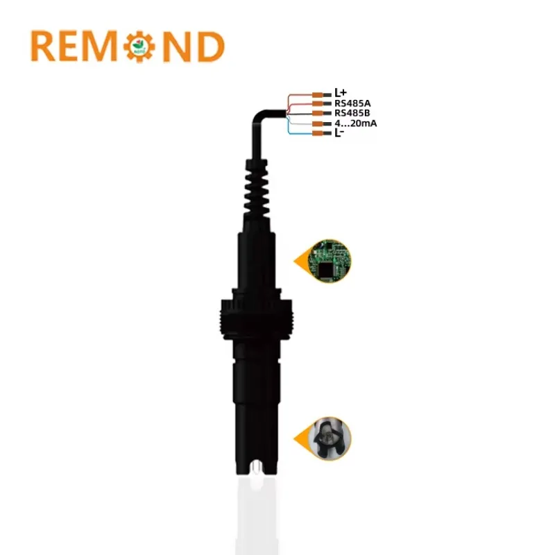 In stock 2026 REMOND Conductivity Salinity Sensor EC Electrode RS485 TDS Sensor Conductivity Probe Seawater IP68 5M Cable 0-60 T
