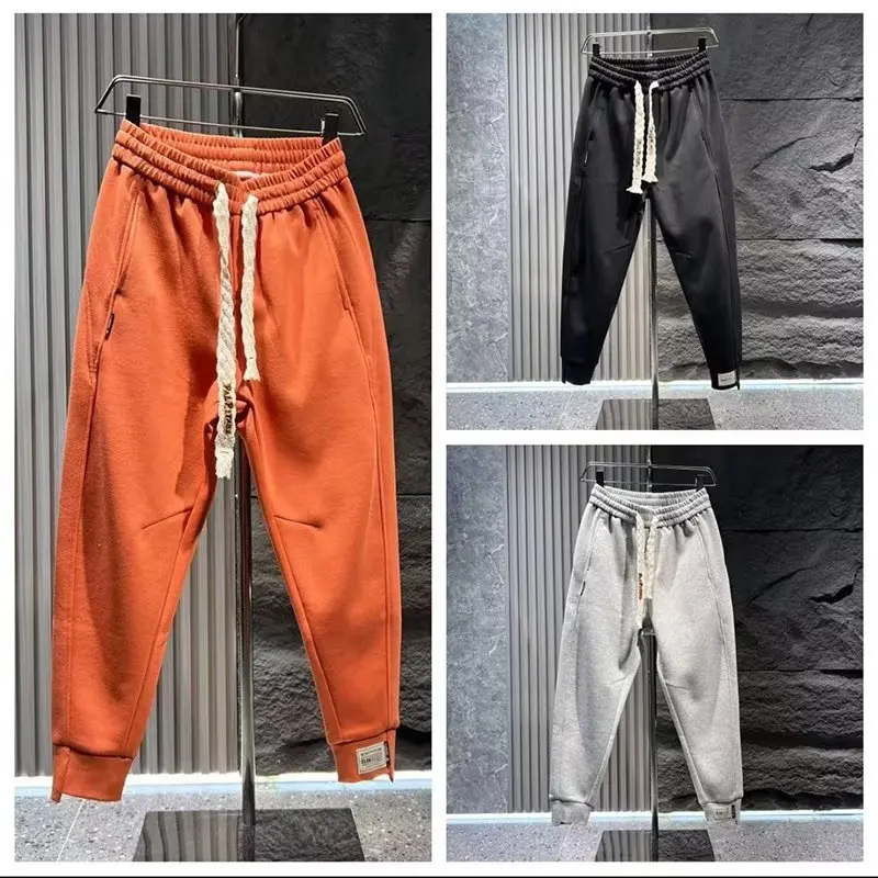 Men's Pants New Autumn/Winter Fashion Trend Harlan Elastic Waist Drawstring Loose Versatile Slim and Handsome sweat pants