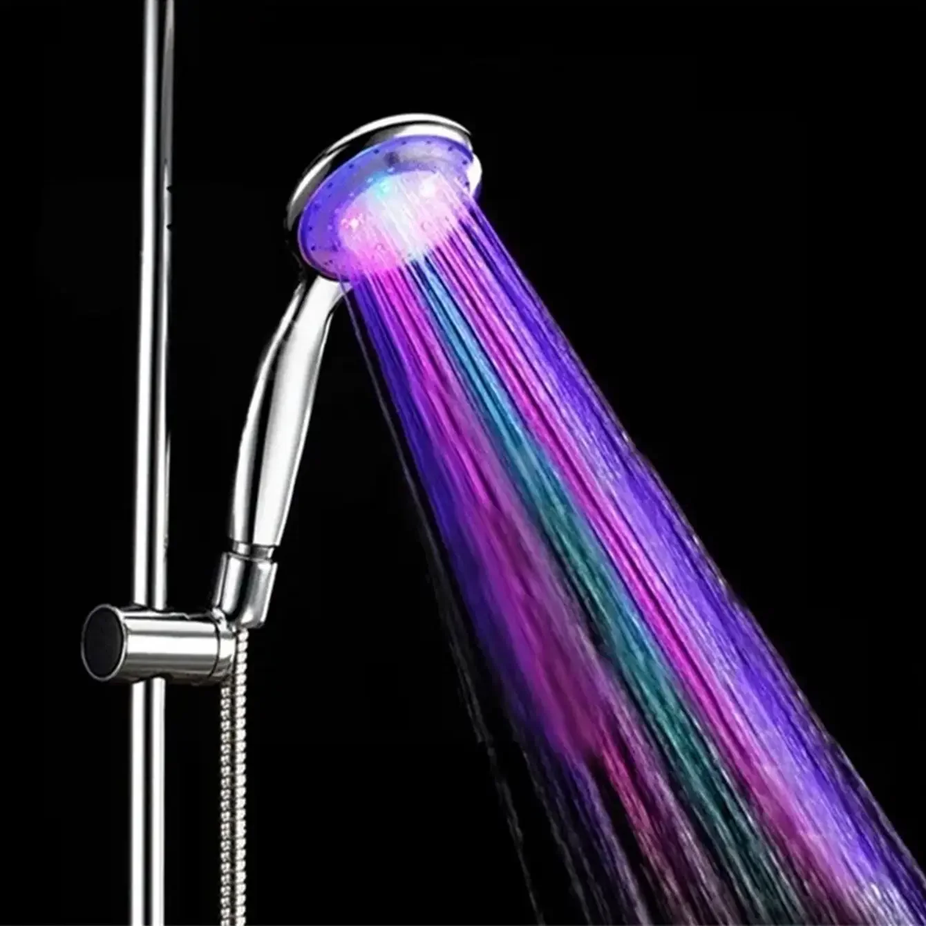 

7 Colors LED Shower Head Romantic Automatic Color Changing LED Shower Head Water Saving Hand-held Spray Nozzle Bathroom Supply