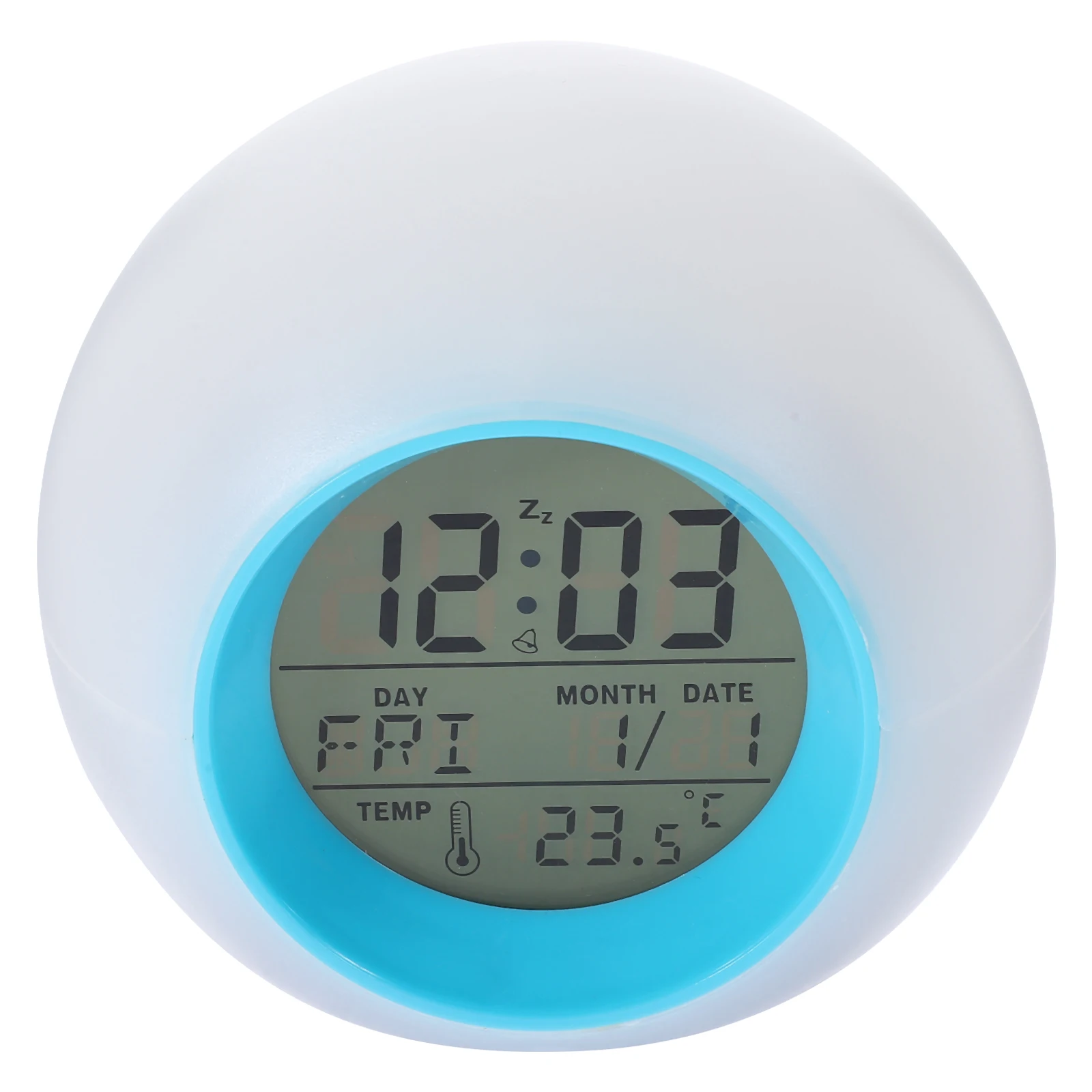 

Colorful Round Ball Night Lamp Electronic Alarm Clock Kids Bedside Clock Multi Function Night Light
