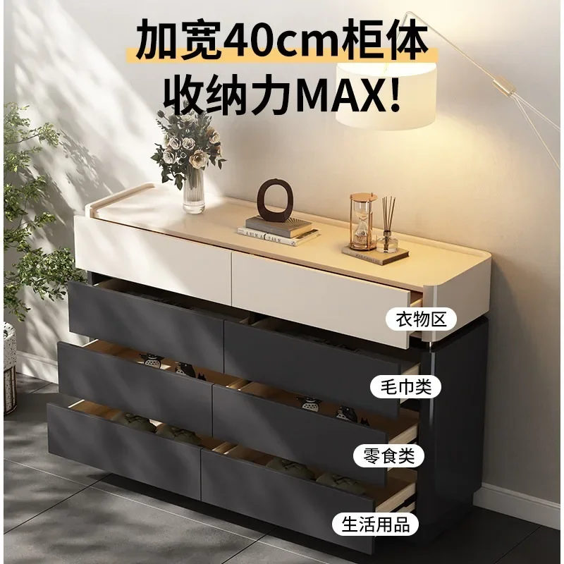 Modern light luxury chest cabinet, bedroom storage cabinet, integrated bedside cabinet, five, six, eight buckets, chest of drawe