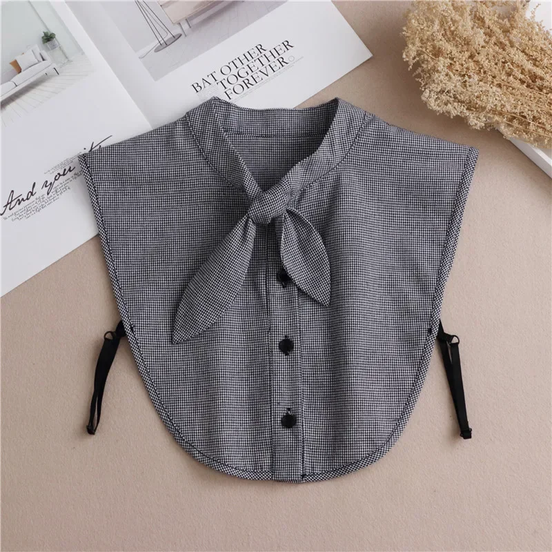 Cotton Lace Fake Collar Female Shirt Detachable Collar Women's shirt False Tie Lapel Blouse Top Nep Kraagie