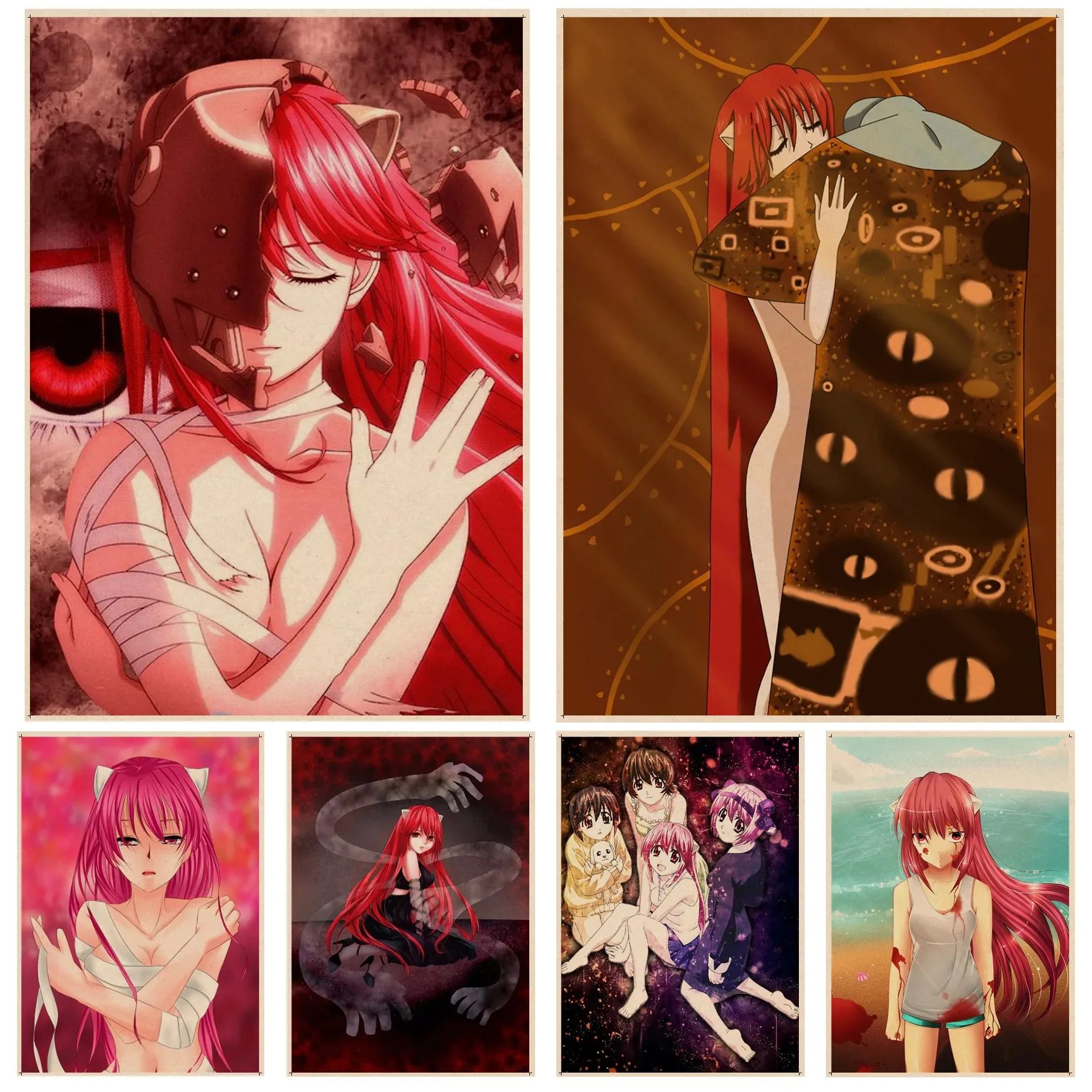 Elfen Lied Anime Anime Posters Decoracion Painting Wall Art  Wall Painting Decor Posters for Home Decor Wall Painting Aesthetic