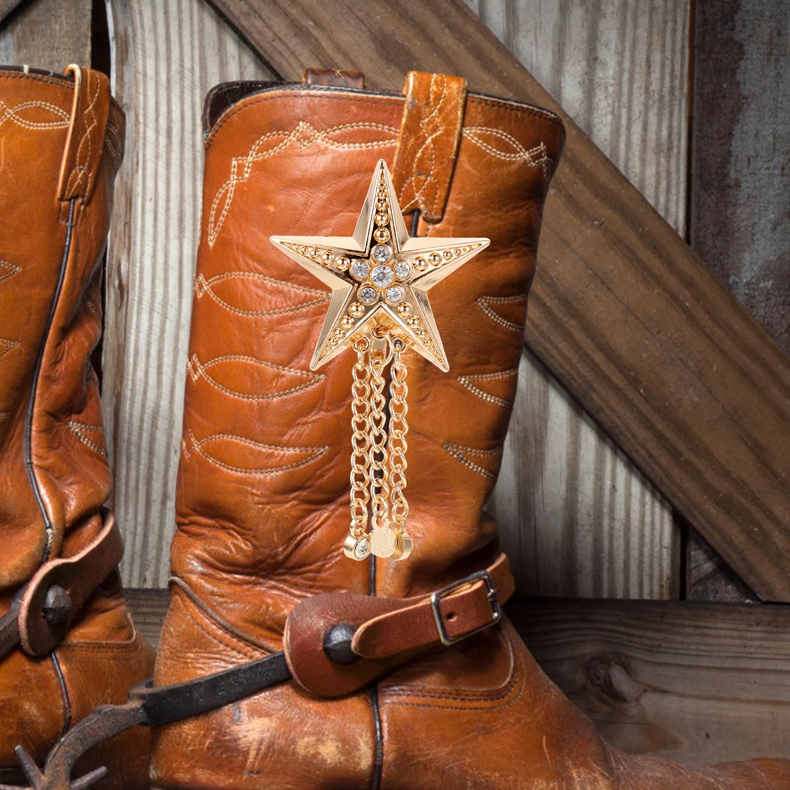 

2pcs Rhinestone Tassel Accessories Shoe Decoration Women Clothing Sneaker Charms Golden Bag Metal Alloy Crystal Lightweight