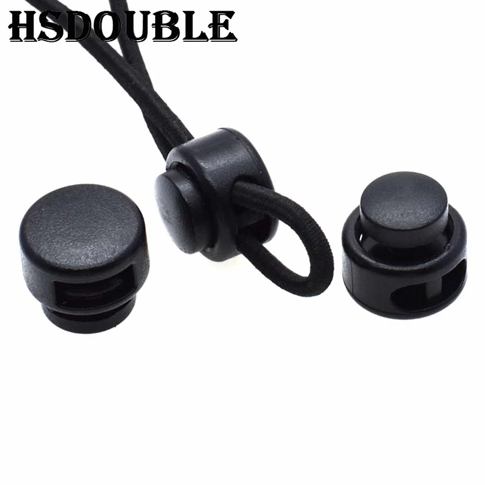10 sztuk/paczka blokada przewodu klips zatrzaskowy plastikowy czarny do toreb/odzieży rozmiar: 15mm * 14mm