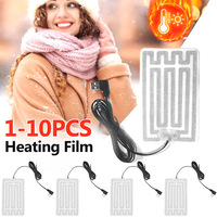 1-10PCS USB Heating Film Electric Heating Pad 5V Gloves Heater Foldable Fiber Heated Mat Multi-Function for Clothes Gloves Shoes