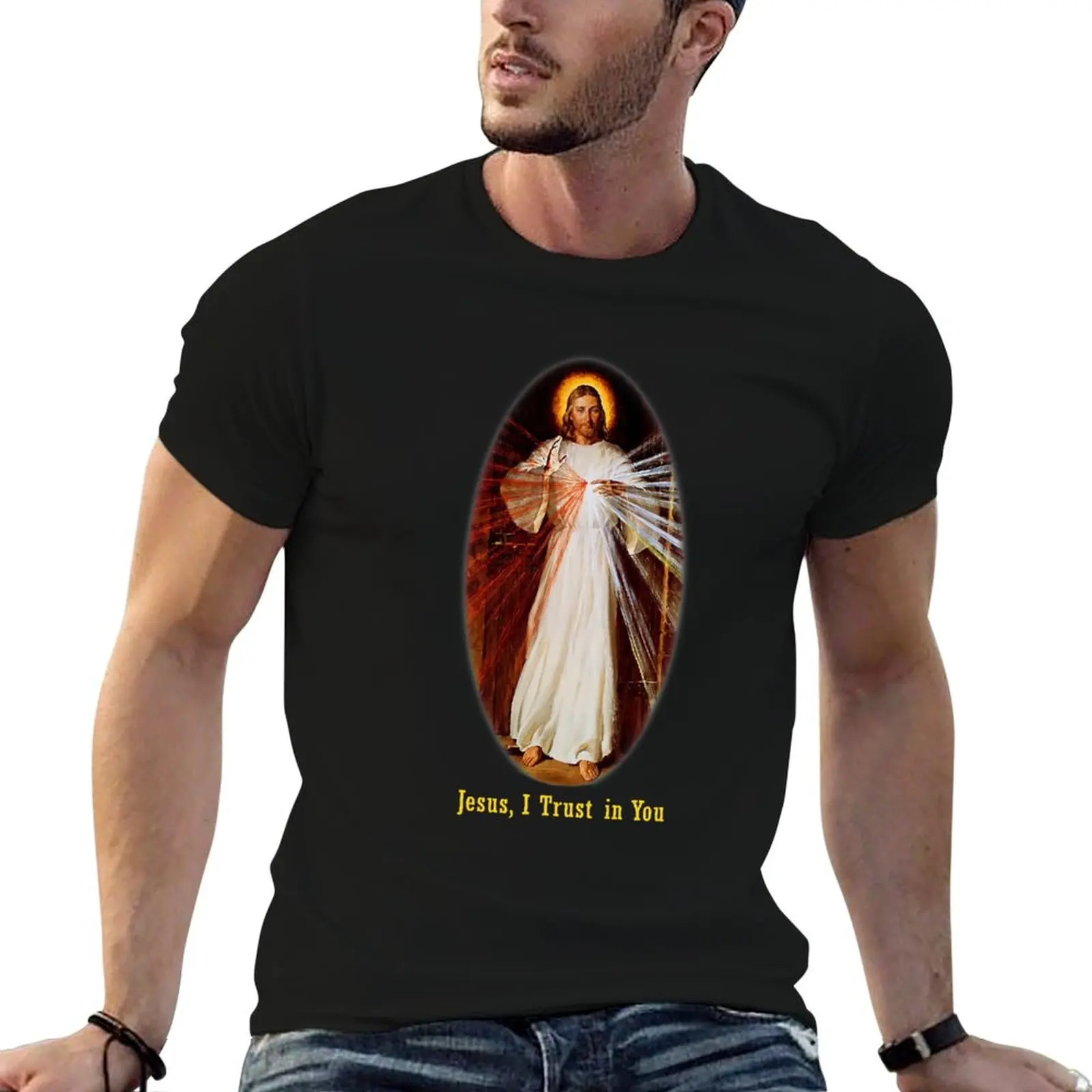 

shirts Mercy 100% Divine I brand high shirts in You t Jesus cotton t trust luxury man T-Shirt man quality