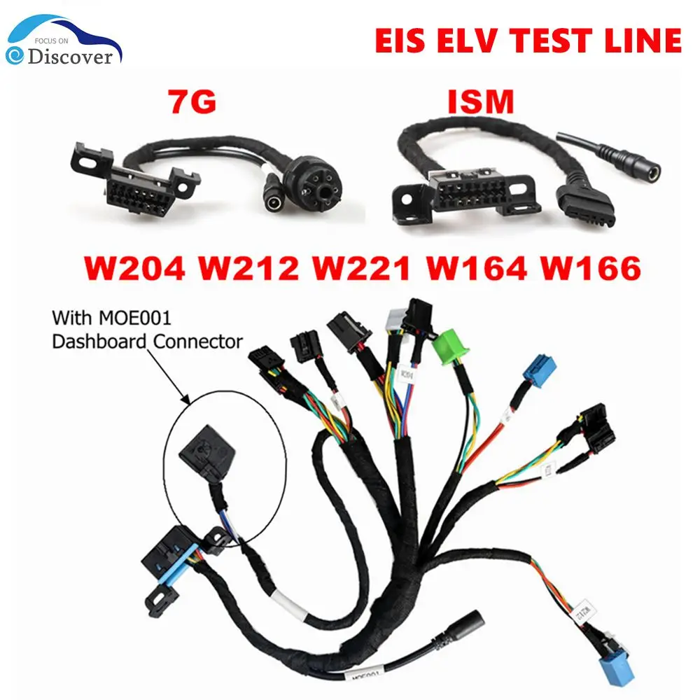 

Диагностические кабели EIS ELV 7G ISM MB ESL для Mercedes, работают совместно с бриллиантами и CGDI MB 5 в 1 W204 W212 W221 W164 W166