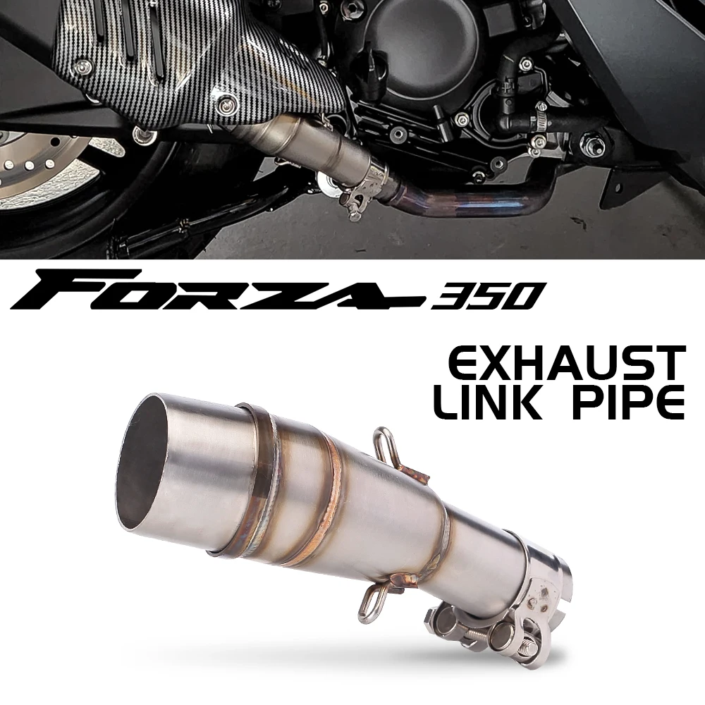 

Exhaust pipe middle pipe exhaust pipe connector motorcycle exhaust silencer for Forza 350