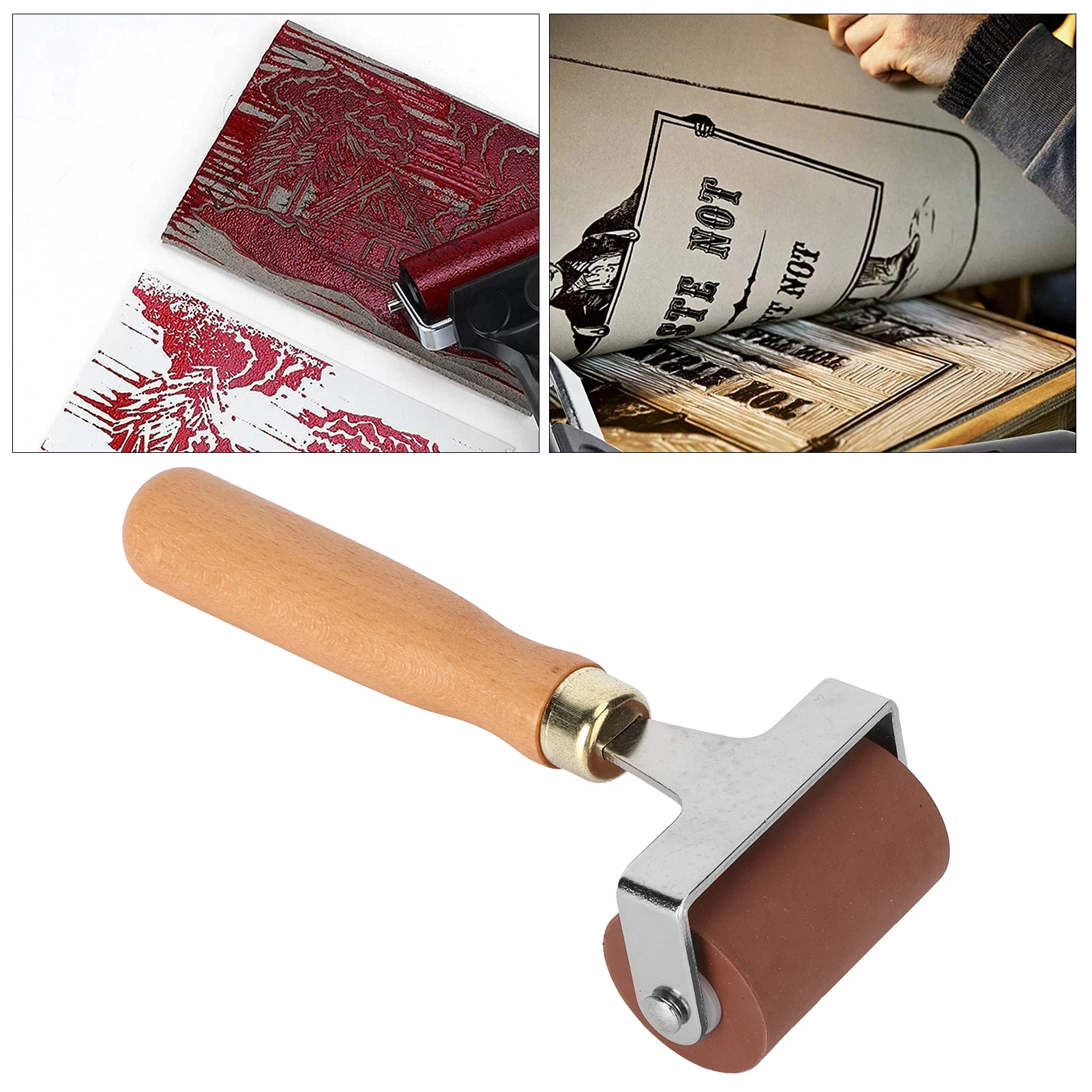 Brayer Weiche, Flexible, Robuste Elastische Gummiwalze für Druckgrafik, Scrapbooking, Bastelarbeiten, Gummi-Farbroller – Detail 7