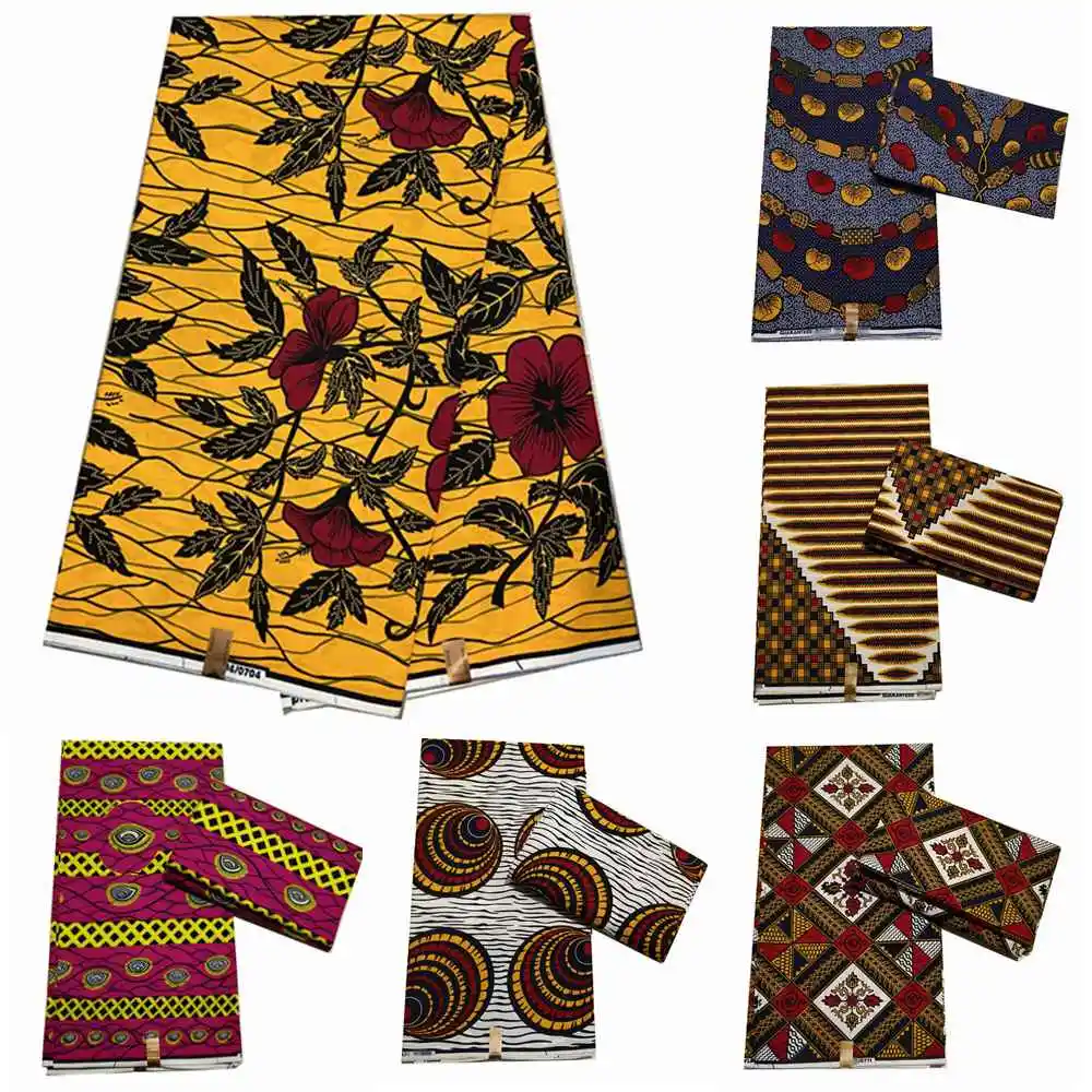 Guaranteed Veritable African Real Wax Prints Fabric Ghana Style Ankara Wax Tissu Pagne 100%Cotton Soft Design Nigeria Wax Fabric