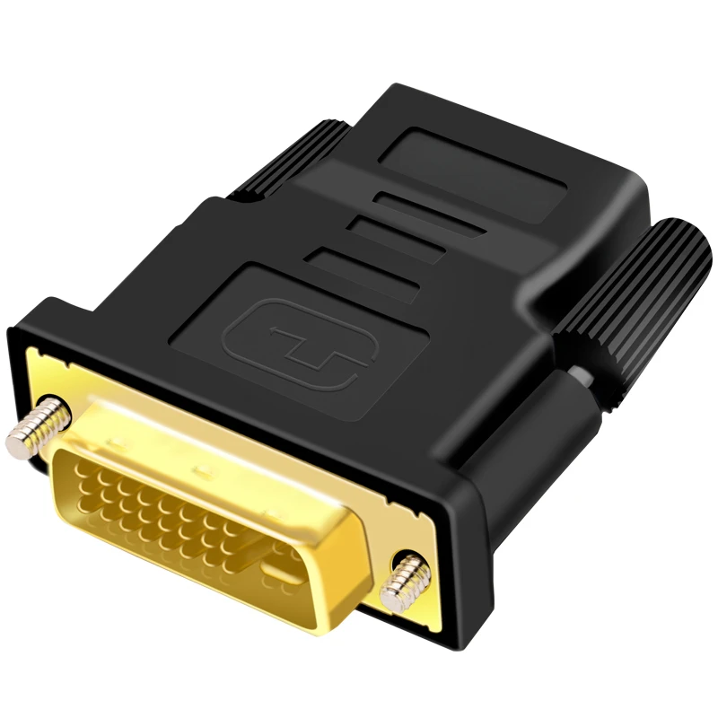 24k konverter DVI pria ke wanita, colokan berlapis emas 1080P Untuk proyektor HDTV monitor DVI 24 + 1 ke HDM1-compatible kabel adaptor