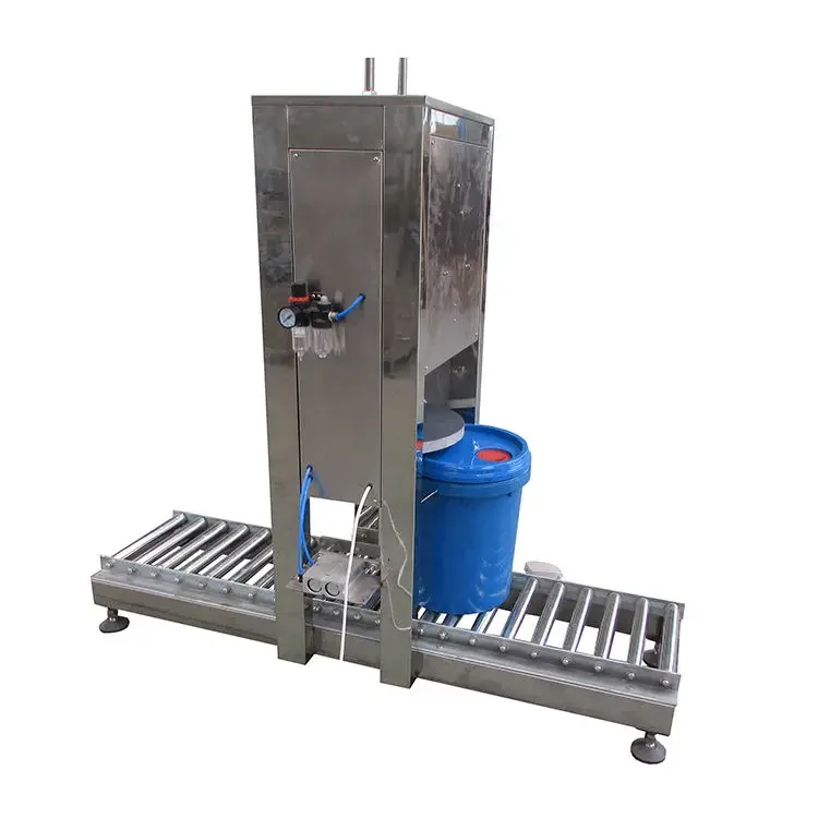 

Weighing Capping Semi Automatic Paint Bucket Lid Press Capper Oil Heavy Plastic Barrels Bucket Sealer Weighing