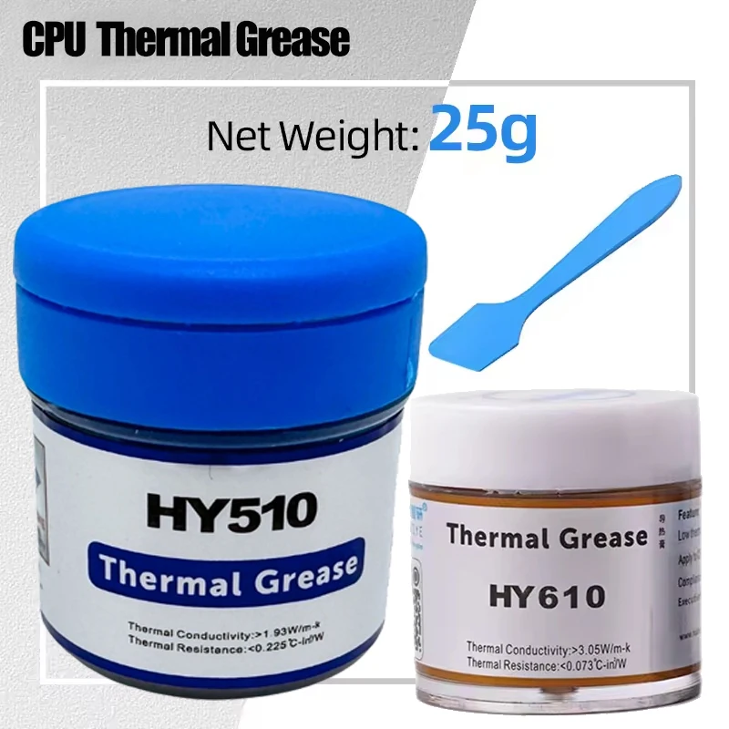 

HY510 HY610 Compound Paste PC Computer Processor Heat-dissipating Thermal Grease For CPU GPU Cooling Canned with Scraper