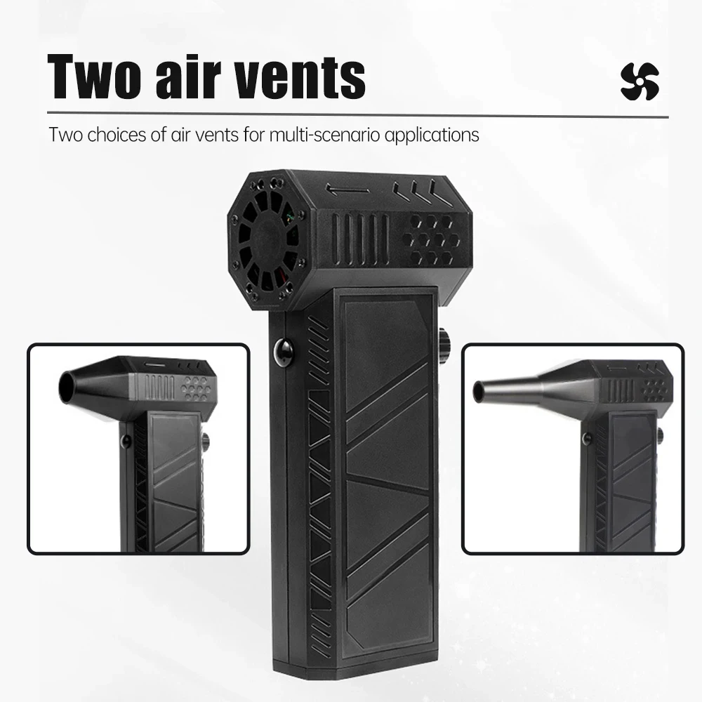 Ventilatore Turbo portatile portatile velocità del vento regolabile ventilatore violento Turbo portatile 130,000 RPM 52 m/s motore Brushless potente