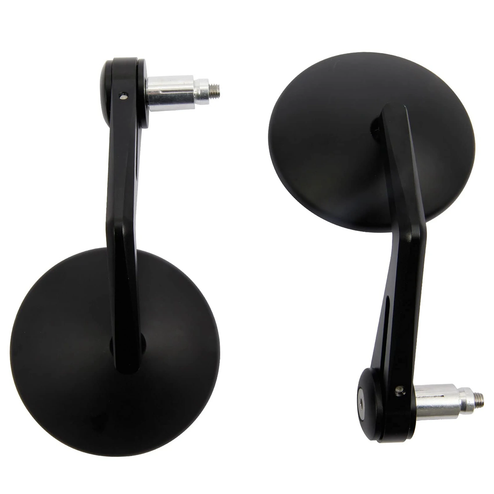 1 Pair of Universal Rear View Round Motorcycle Scooter Side Mirrors Handlebar Mounting Rod Diameter 13-19 mm