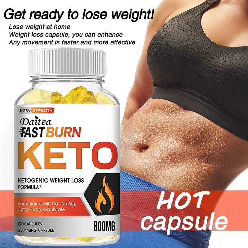 Daitea Keto Capsules - Promote Muscle Mass, Metabolism, Weight Management, Belly Fat Burning 120 Vegetable Supplements